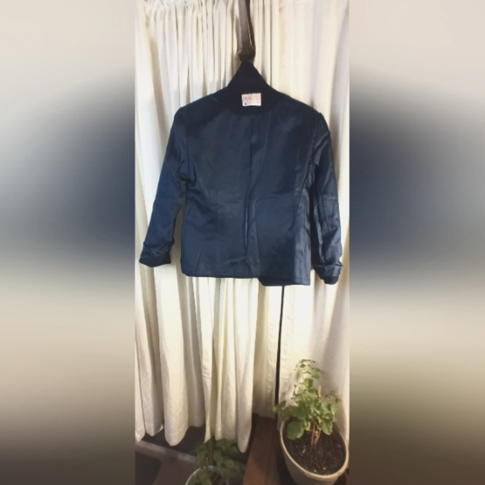 Pendleton Petite, Wool, Navy Blue, One Button Bla… - image 5